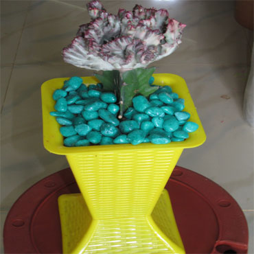 Coloured Pebble Stone Fountain Blue, Mannasseril